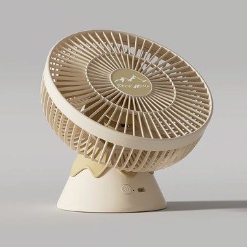 HJJI｜北歐風夜燈小風扇 - 卡其色