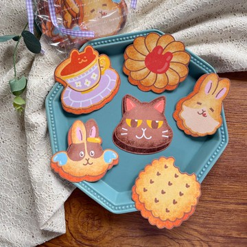 曲奇造型便箋卡