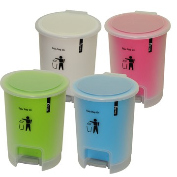 KEYWAY 【真心良品】馬卡龍腳踏式垃圾桶15L(附內桶)1入