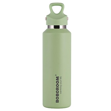 BOBOROOM 無螺紋真秒開316L不鏽鋼保溫瓶  磨砂綠  1個  600ml