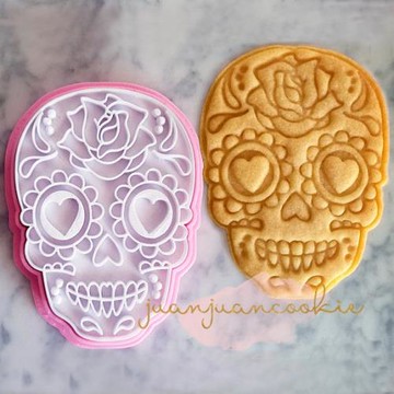 骷髏萬圣節DIY烘焙糖霜餅干模具 曲奇卡通骷髏饅頭切模