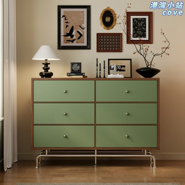 【多巴胺收納】五斗櫃 抽屜櫃 儲物櫃 置物櫃 床頭櫃 床尾櫃 實木靠牆櫃 客廳臥室收納 2025新款 奶油風小櫃子