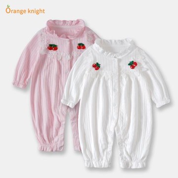 滿月嬰兒衣服公主百日宴超洋氣網紅連體衣初生女寶寶春秋周歲禮服