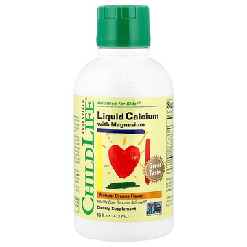 ChildLife Essentials, 含鎂液體鈣，天然橙味，16 液量盎司（474 毫升）