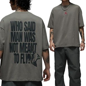 Nike J  SS OS Tee GCEL 男款 灰色 寬鬆 喬丹 上衣 圓領 運動 休閒 短袖 IH0833-029