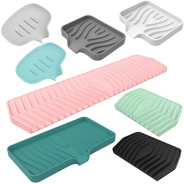 矽膠肥皂墊 收納墊 肥皂盤 香皂架 肥皂架 收納架 瀝水架 肥皂盒 置物架 菜瓜布架 防滑墊【BlueCat】【RG0910】