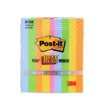 ✨星星文具✨3M Post-it 狠黏 可再貼 標籤紙 便利貼 便條紙 5色 共390張 815S