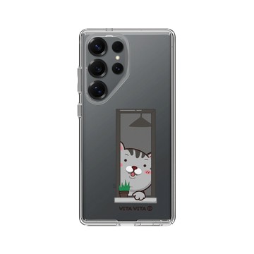 Galaxy S25 Ultra Clear 透明 - VITA VITA．塔仔是隻貓 - 你沒發現我躲在角落款