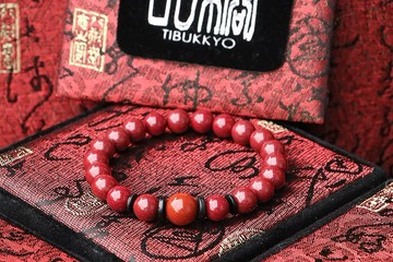 原礦天然硃砂手珠 8mm 南紅瑪瑙隔珠 手鍊飾品 DIY設計 佛珠避邪
