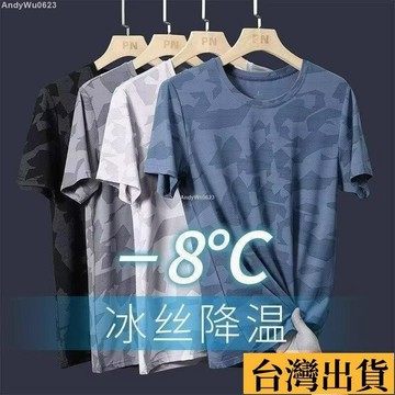 🌈台倉出庫🌈 絲短袖 時尚潮流短T 男生短袖上衣 休閒T恤 寬版上衣短T 運動上衣大碼運動跑步透氣速幹T恤短上衣 M