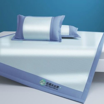 夏季涼席冰絲席可機洗水洗席子三件套家用雙人可折疊宿舍床笠軟席