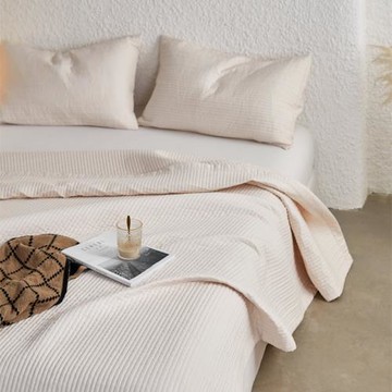 雙面全棉床蓋三件套四季通用純色水洗純棉夾棉絎縫床單榻榻米墊子