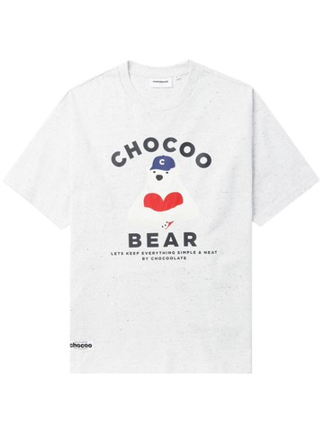 CHOCOOLATE - graphic-print cotton T-shirt - men - Cotton - S - Grey