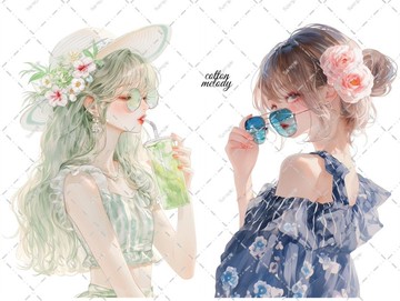 original sticker no.6286 人物貼紙 原創貼紙 女孩貼紙 原創人物貼紙