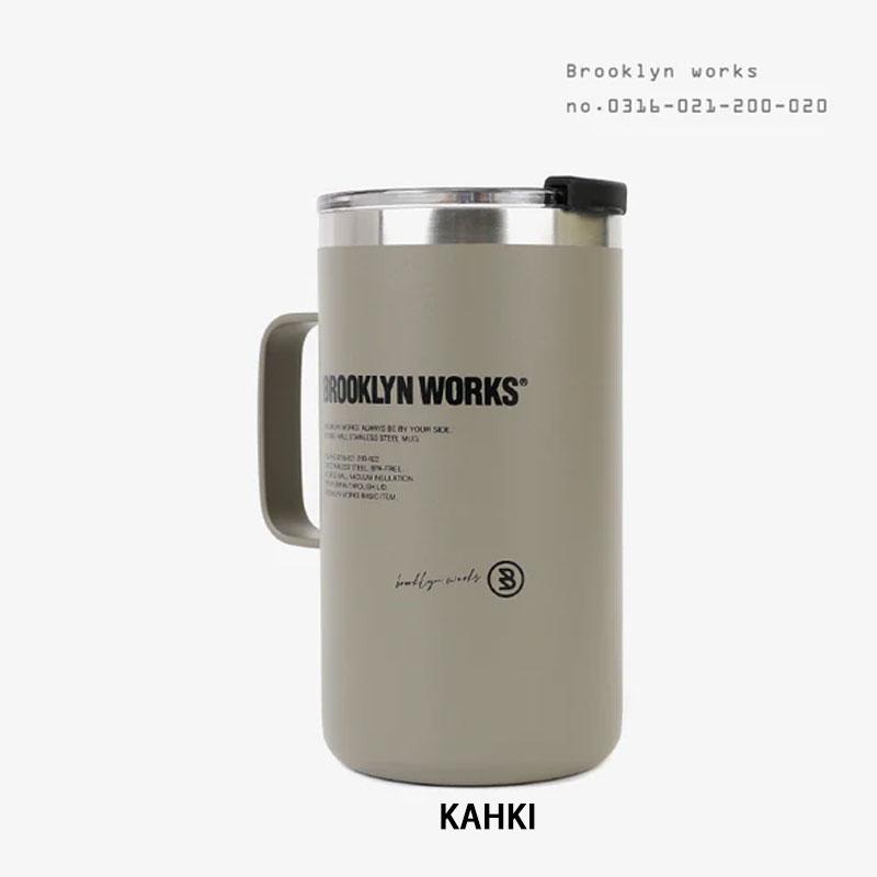 BROOKLYNWORKS ブルックリンワークス CUP W ダブルマグカップ Lサイズ 保温 保冷 おしゃれ ステンレスマグカップ シェラカップ コーヒカップ