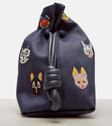 Loewe x Louis Wain Flamenco Cats Medium canvas clutch