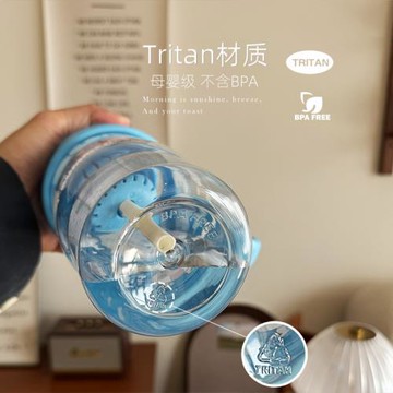 夏日可愛蠟筆小新吸管杯女生高顏值ins巨無霸水杯學生tritan杯子