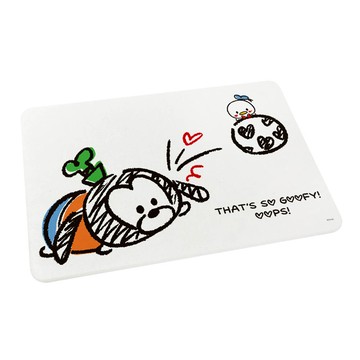 台灣製造 正版授權 迪士尼 TSUM 珪藻土吸水地墊-高飛踢足球60*40*0.9cm_廠商直送