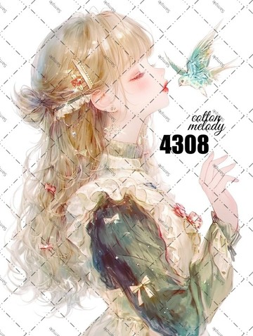 original sticker no.4308 人物貼紙 原創貼紙 原創人物貼紙 裝飾貼紙 cotton melody