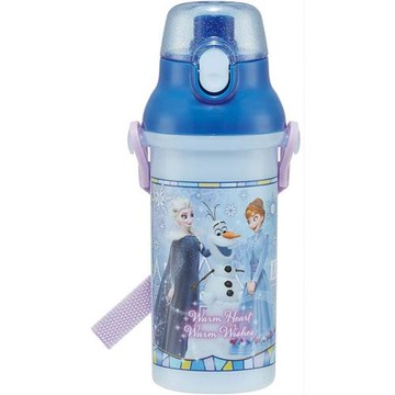 真愛日本 冰雪奇緣 艾莎 日本製 彈跳 抗菌 直飲水壺 480ML 水壺 冷水壺  水瓶 禮物