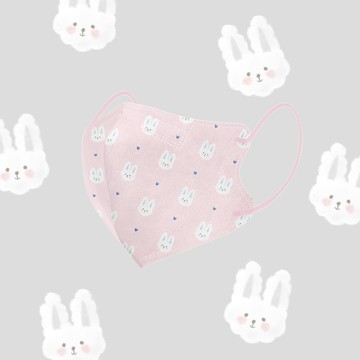 Fluffy手繪系列｜CHENYU辰昱 3D醫療透氣口罩(30入) 3-7歲 - 邦妮兔兔
