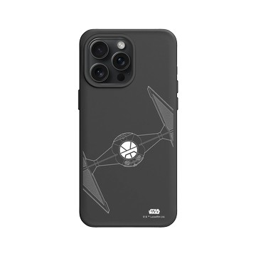 iPhone 15 Pro Max SolidX 黑 - 迪士尼-星際大戰 Star Wars - 鈦戰機-線條白