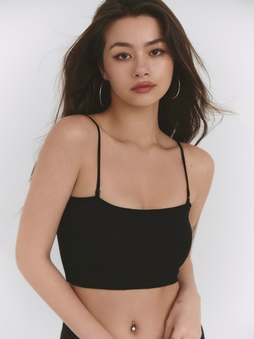 初夏微光；平口BraTop小可愛 附肩帶 三色