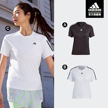 【adidas 愛迪達】 休閒運動短袖上衣 T恤 吸濕排汗 女 (多款任選)