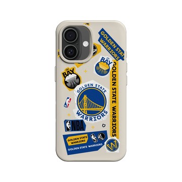 iPhone 16 SolidX 貝殼灰 - NBA - 拼貼系列-金州勇士 Golden State Warriors - Collage