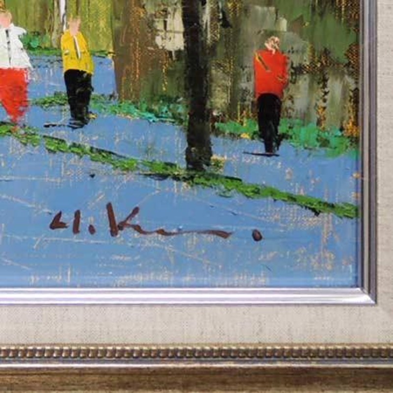 ☆黒沢久☆ 油絵 絵画 『パリ』 楽天市場】「街角の風景」（パリ・フェロヌリ通り）黒沢久（F6