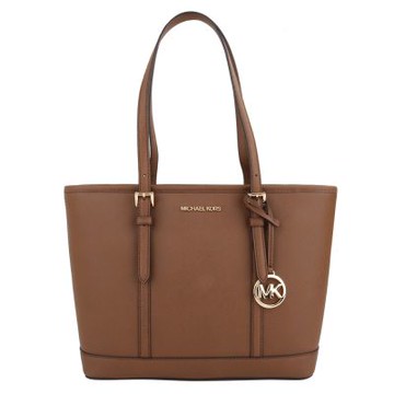 MICHAEL KORS 金字防刮皮革拉鍊手提/肩背包(棕駝色)