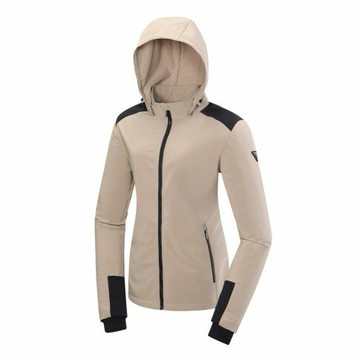 【【蘋果戶外】】山林 42J10 24 奶茶色 女 SOFT SHELL 輕量防風外套 四彈防潑水保暖外套 軟殼衣 秋冬 Mountneer