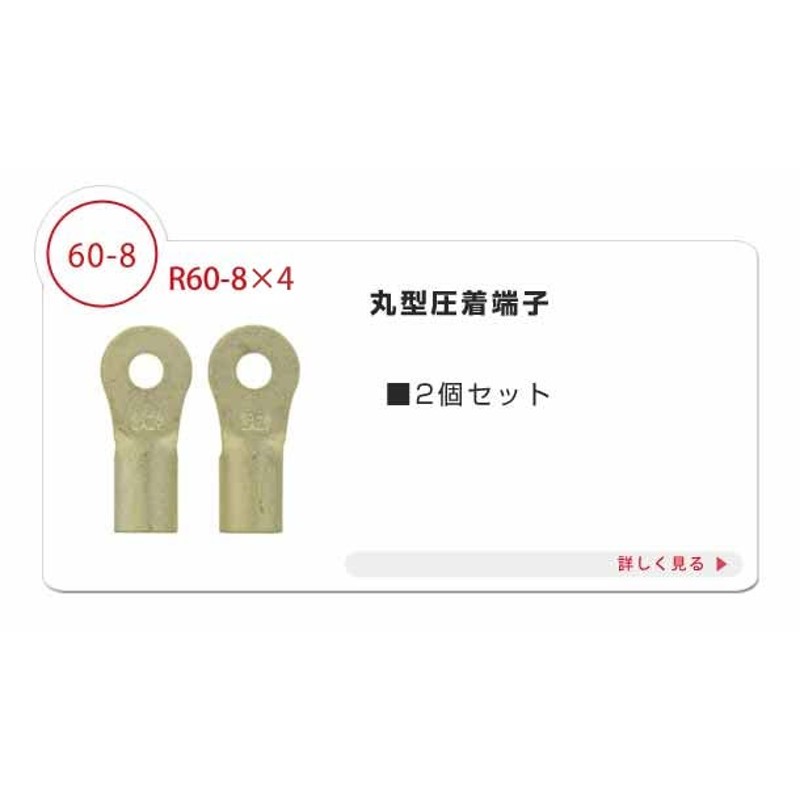 60SQ インバーター保護用ヒューズ付ケーブル 赤黒 各1m SP3000-124対応