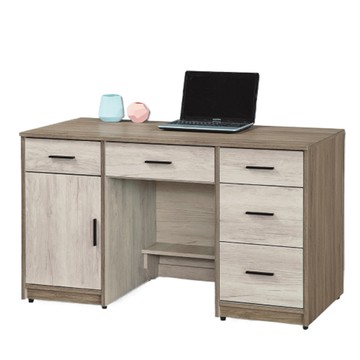 【MUNA家居】艾妮雅雙色4.4尺辦公桌/書桌