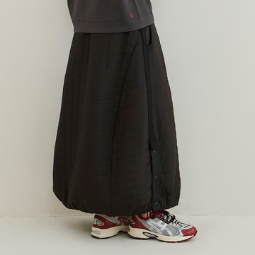 a la sha 條紋拼接鋪棉長裙