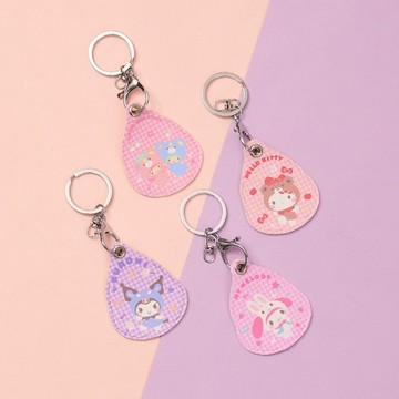 【R.FUN SHOP】三麗鷗兩用感應扣鑰匙套 凱蒂貓 布丁狗 大耳狗 酷洛米 美樂蒂 帕恰狗 磁扣套 鑰匙圈 紀念品 收藏品 CA941