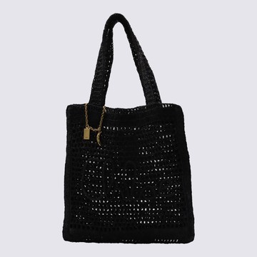 Chloé Black Raffia Totes