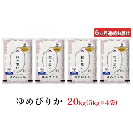 ふるさと納税 北海道 仁木町 6ヵ月連続お届け　銀山米研究会のお米＜ゆめぴりか＞20kg