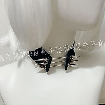 【台灣有貨】實拍 朋克哥特三根長鉚釘尖釘項圈暗黑搖滾誇張choker頸鍊亞文化