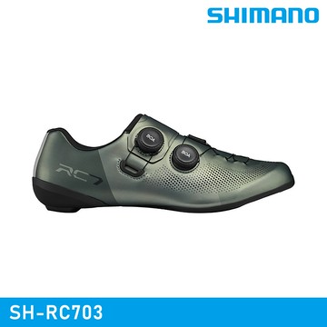 SHIMANO 男 SPD-SL自行車卡鞋 SH-RC703｜灰綠色 (EU38~50) 寬版