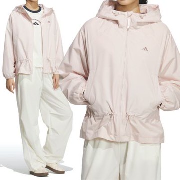 Adidas FAV WV JKT 女款 粉色 刷毛 防潑水 寬鬆 連帽 外套 KS2808