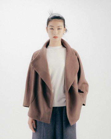 UUIN_冬日褐色翻領外套