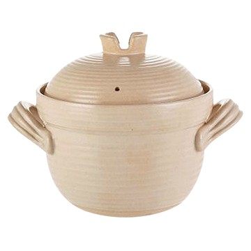 ONE TWO POT 萬土燒 日式雙蓋砂鍋/陶鍋/炊飯鍋 米白款 3L  1個  30cm