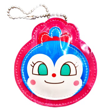 ANPANMAN 麵包超人 胖胖姓名吊牌 合成皮革  7x6.7cm  1個  藍色  粉色