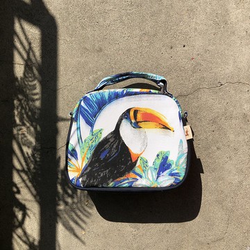 【熱帶雨林選布】巨嘴鳥/觀葉植物/手提肩揹包