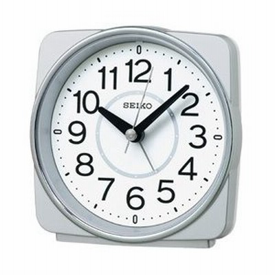 SEIKO 電波目ざまし時計　KR335S 銀色メタリック