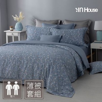 IN-HOUSE-80支天絲棉薄被套床包組(星茉繁茵-雙人)