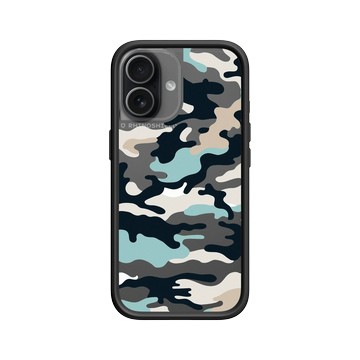iPhone 17 Mod NX -邊框背蓋組合 (相機按鈕) 黑 - Camouflage / 迷彩 - 仿布迷彩