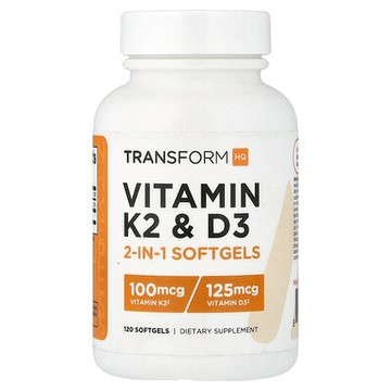 TransformHQ, 維生素 K2 和 D3，120 粒軟膠囊
