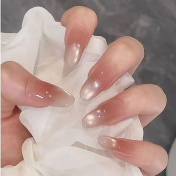 手工穿戴甲美甲玻璃珠貓眼氣質高級氛圍感顯白假指甲貼片